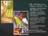 Ще 1949 року, коли Микита Хрущов був першим секретарем ЦК КП(б)У), він завдяки кукурудзі врятував республіку від голоду А очоливши СРСР в 1954 році, вирішив перетворити її на головну сільськогосподарську культуру (пропогандистські плакати в СРСР, УРСР)