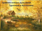 Сравним пейзаж в рассказах Тургенева и Костюнина