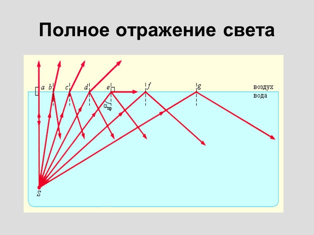 Рисунок отражения света физика