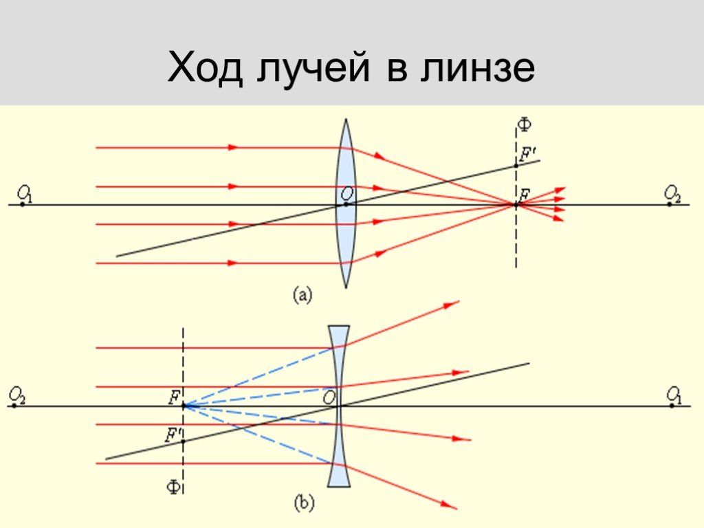 Ход лучей через линзу рисунок. Ход преломленного луча в линзе. Обратный ход лучей оптика. Геометрическая оптика тонкая линза. Ход лучей в линзе фокальные плоскости.