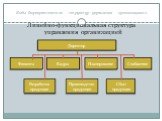 Виды бюрократических структур управления организациями. Линейно-функциональная структура управления организацией