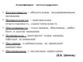 Классификации типов сотрудников. Коллективисты – общительные, поддерживающие начинания Индивидуалисты – персональная ответственность, самостоятельность Претензионисты –тщеславные, обидчивые, любят быть в центре внимания Подражатели – имитируют чужие манеры, избегают осложнений Пассивные –слабовольны