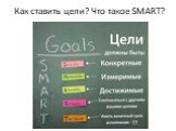 Как ставить цели? Что такое SMART?