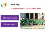 2005 год. II Всероссийский Съезд «BTL-2005». 137 участников 35 городов