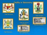 Гербы и банкноты Герб Малайзии Герб Нигерии Герб Ботсваны. Герб Багамских островов. Доллар Белиза Валюта Замбии