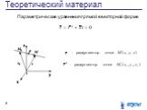 Параметрические уравнения прямой в векторной форме. - радиус-вектор точки