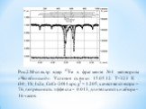 Рис.2.М-спектр ядер 57Fe в фрагменте №1 метеорита «Челябинский». Условия съёмки: 15.05.12. Т=323 К . t30_1S_1s2a_CoCr-2014.spc, χ2 = 1.205, качество спектра – 76, погрешность эффекта – 0.013, длительность набора – 16 часов.