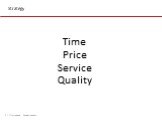 Strategy Time Price Service Quality