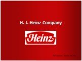 H. J. Heinz Company. Литвинова Елена М-15и