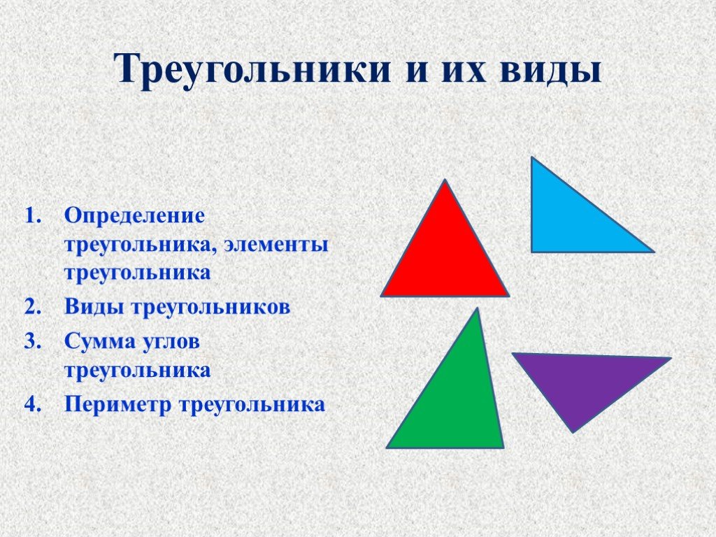 Тест треугольник виды треугольников