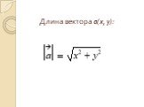 Длина вектора a(x, y):