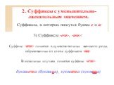 3) Суффиксы -ечк-, -ичк-: Суффикс -ичк- пишется в существительных женского рода, образованных от слов с суффиксом -иц- В остальных случаях пишется суффикс -ечк- букашечка (букашка), луковичка (луковица)