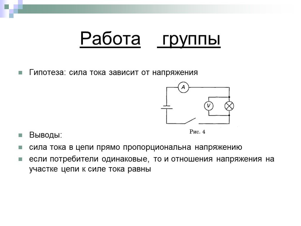 Сила тока группа понятий