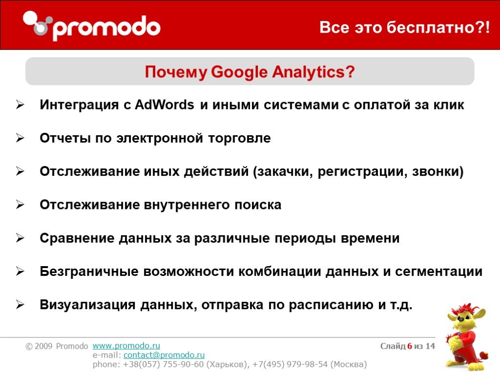 Почему бесплатная. Отчеты в клик.