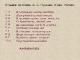 Отрывок из поэмы А. С. Пушкина «Граф Нулин». а а Б в Б в Г д Г д Аа+БвБв+ГдГд