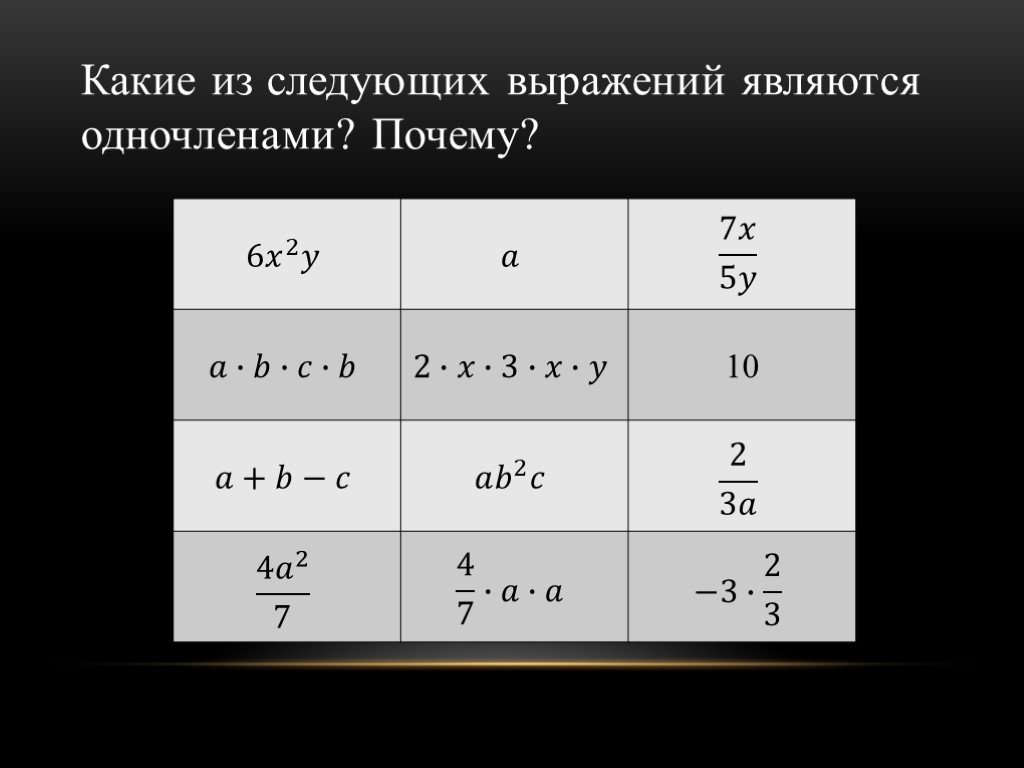 Выразите следующие. Какие выражения являются одночленами. Выражения, являющиеся одночленами.. Какие из следующих выражений являются одночленами. Какие выражения не являются одночленами.