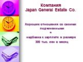 Компания Japan General Estate Co. Хорошие отношения со своими подчиненными = надбавка к зарплате в размере 300 тыс. иен в месяц
