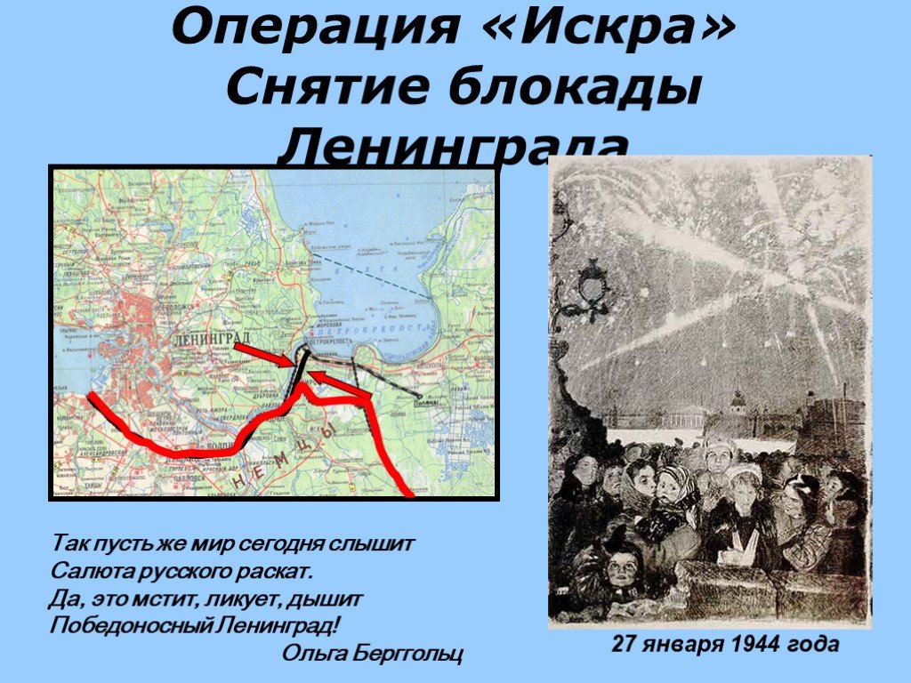 Полное снятие блокады операция. Операция по освобождению Ленинграда в 1944.
