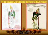Гренадеры русской армии 1812 года Слайд: 12