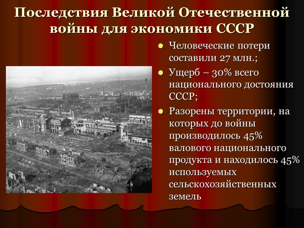 Экономика страны в годы вов презентация