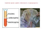 Свойства крови и денег: стабильность и однородность