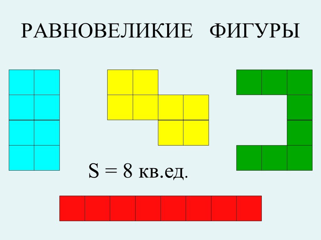 Фигуры с одинаковой площадью. Равновеликие фигуры. Равновеликие фигуры равны. Равновеликие фигуры определение. Равновеликие фигуры 5 класс.