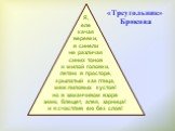 Я, еле качая веревки, в синели не различая синих тонов и милой головки, летаю в просторе, крылатый как птица, меж лиловых кустов! но в заманчивом взоре знаю, блещет, алея, зарница! и я счастлив ею без слов! «Треугольник» Брюсова