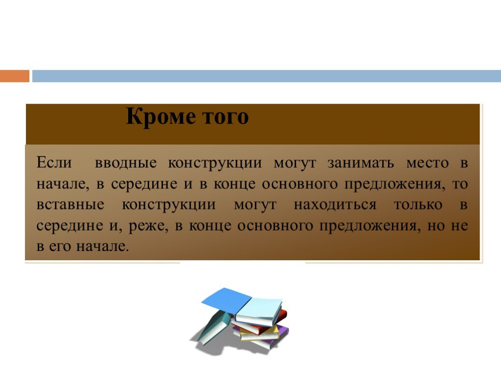 Вставные конструкции в русском языке презентация