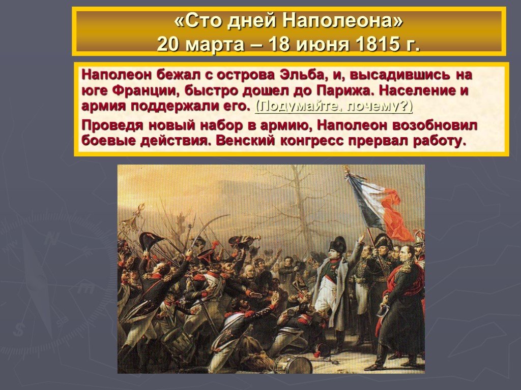 День наполеона. СТО дней Наполеона Бонапарта. СТО дней Наполеона в 1815 г. Наполеон остров Эльба и СТО дней. СТО дней Наполеона (март-июнь 1815 г.).