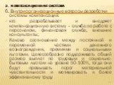 6. Внутриорганизационные вопросы разработки системы компенсаций: кто разрабатывает и внедряет компенсационную систему – служба по работе с персоналом, финансовая служба, внешние консультанты; Каково соотношение между постоянной и переменной частями денежного вознаграждения, премиями и социальными ль