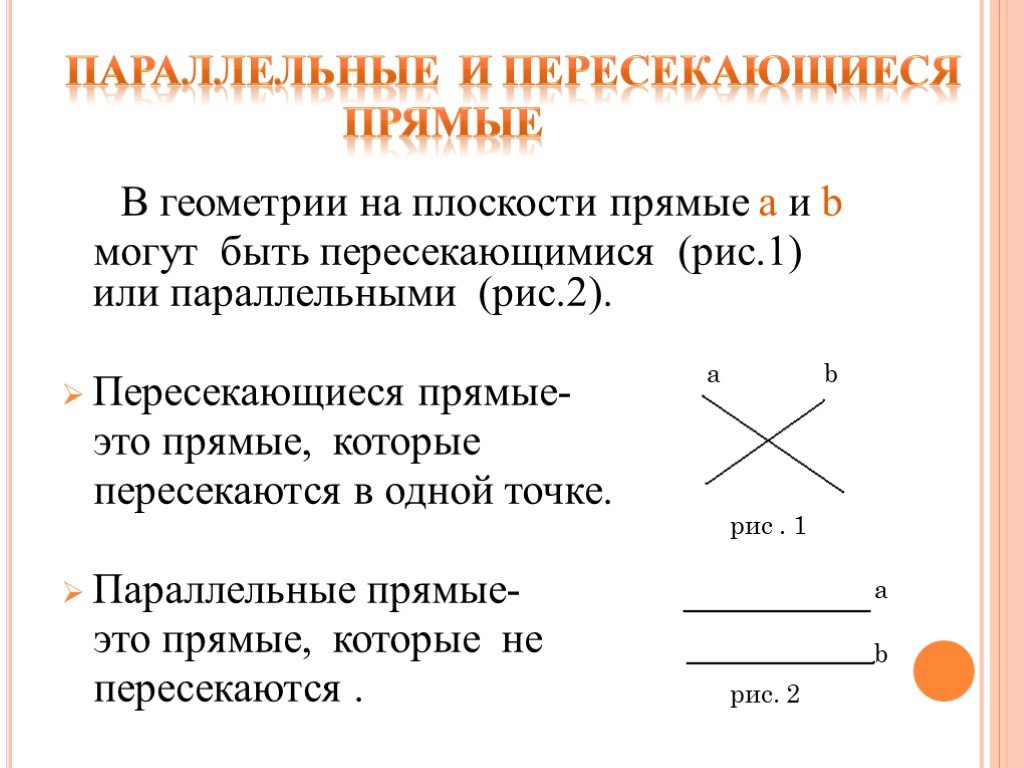 Что значит параллельно. Пересекающиеся прямые. Пересекающиеся прямые в плоскости. Пересекающиеся прямые и параллельные прямые. Прямые в геометрии.