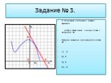 Задание № 3. 3. На рисунке изображен график функции y=f(x) и касательная к нему в точке с абсциссой х0 Найдите значение производной в точке х0 1) - 2 2) 2 3) 8 4) – 4