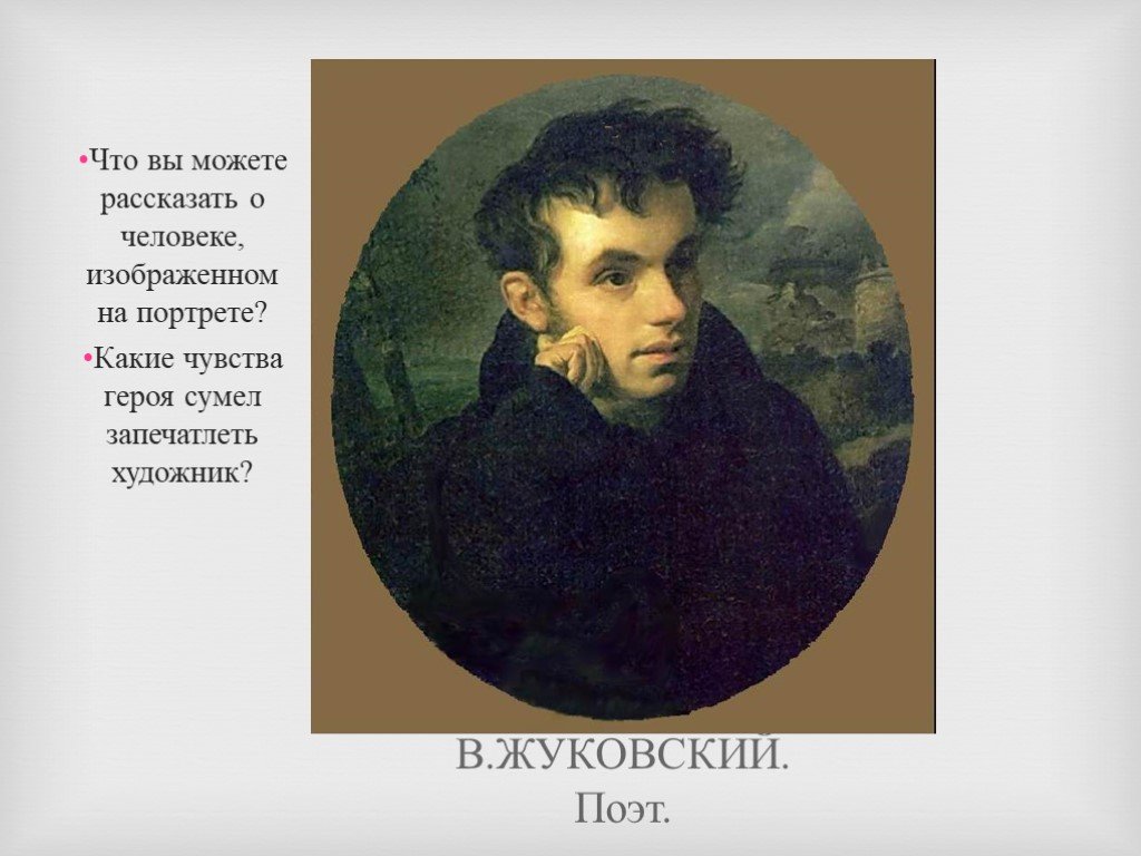 Кто изображен на портрете. Жуковский Василий Андреевич. Кипренский портрет Жуковского 1816. Жуковский Василий Андреевич молодой. Портрет в а Жуковского 1816.