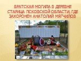 Братская могила в деревне Старица Псковской области, где захоронен Анатолий Мягчилов