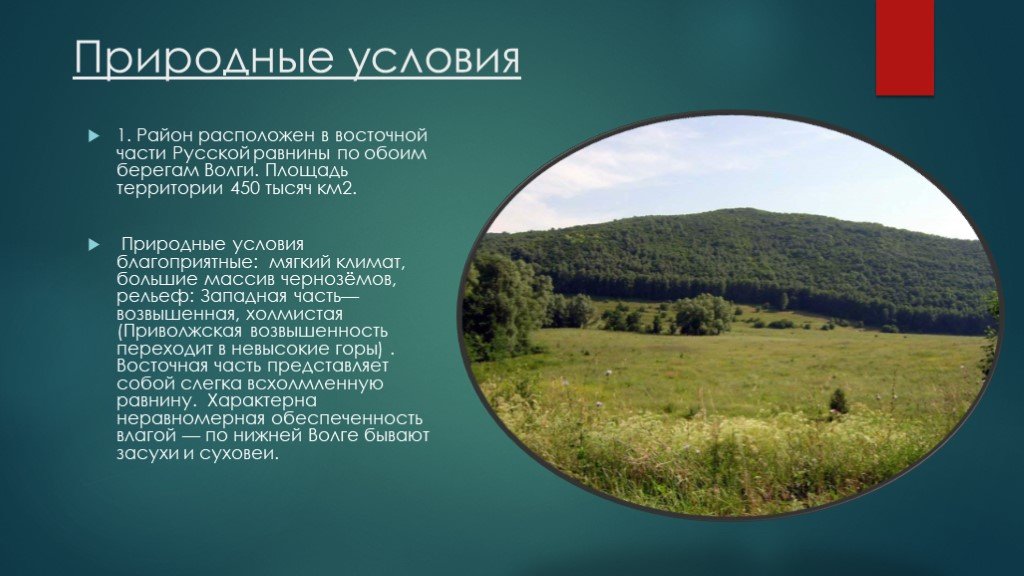 Природные условия региона. Природные условия. Природные условия русской равнины. Природные условия района. Климат Приволжской возвышенности.