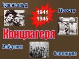 1941 1945 Бухенвальд Освенцим Дахау Майданек Концлагеря