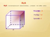 Куб. Куб – это прямоугольный параллелепипед, у которого все ребра равны. Вершин - 8 Ребер - 12 Граней - 6