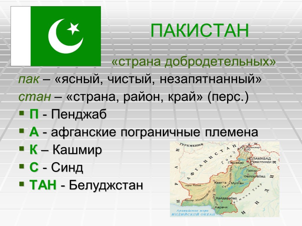 Характеристика пакистана по географии 7 класс по плану