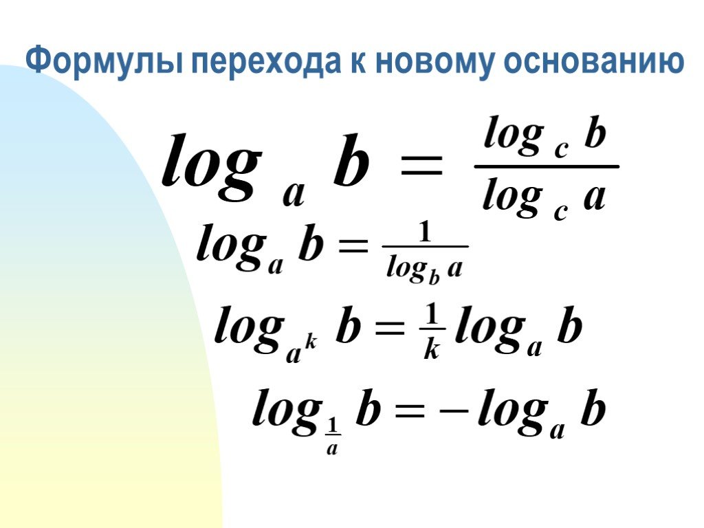 Определение логарифма числа основное логарифмическое тождество презентация