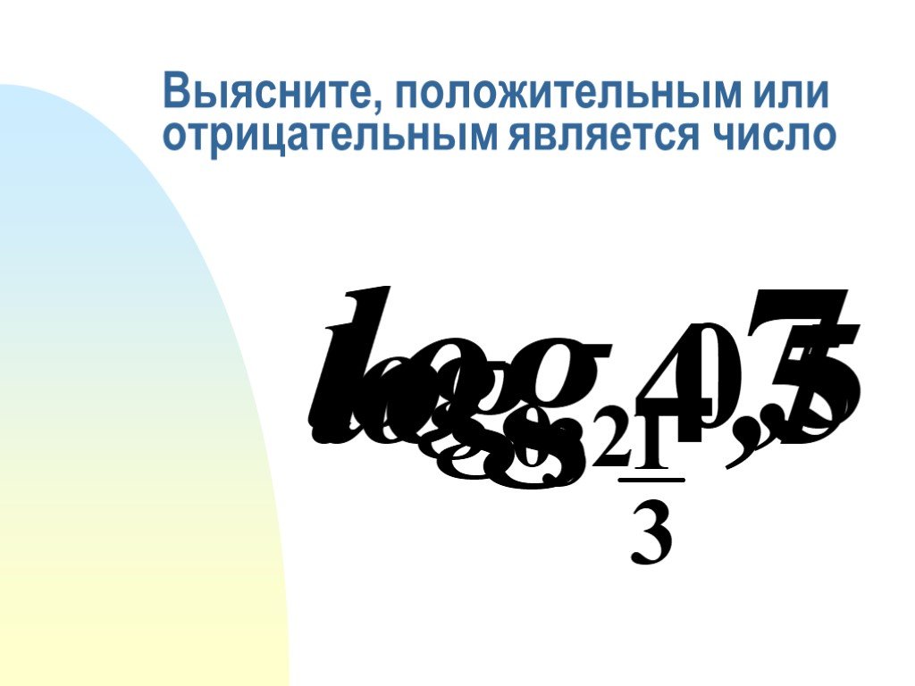 Ноль является отрицательным. Как выяснить положительным или отрицательным является число a. Выяснить положительным или отрицательным является число log6 0,42.