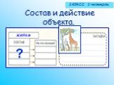 Состав и действие объекта. ЖИРАФ