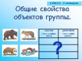 Общие свойства объектов группы.