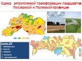 Оценка антропогенной трансформации ландшафтов Поозерской и Полесской провинции. Степень АТЛ 1 –минимальная 2 –низкая 3 –средняя 4 –высокая 5 – максимальная