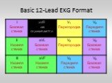 Basic 12-Lead EKG Format