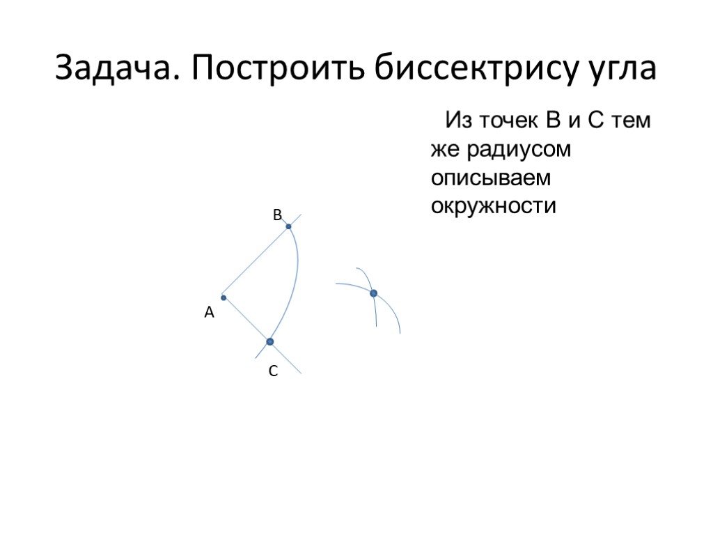 Как построить биссектрису угла