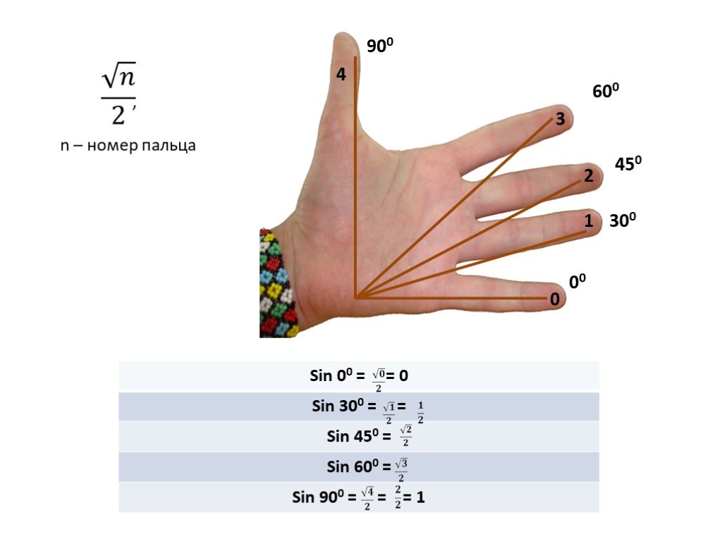 Углы рук. Косинус и синус по пальцам. Синус и косинус по руке. Синус по руке. Синусы и косинусы на ладони.