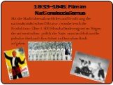 1933–1945: Film im Nationalsozialismus. Mit der Machtübernahme Hitlers und Errichtung der nationalsozialistischen Diktatur veränderte sich die Produktion: Über 1.500 Filmschaffende emigrierten Wegen der antisemitischen politik der Nazis mussten Filmkünstler jüdischer Herkunft ihre Arbeit im Deutsche