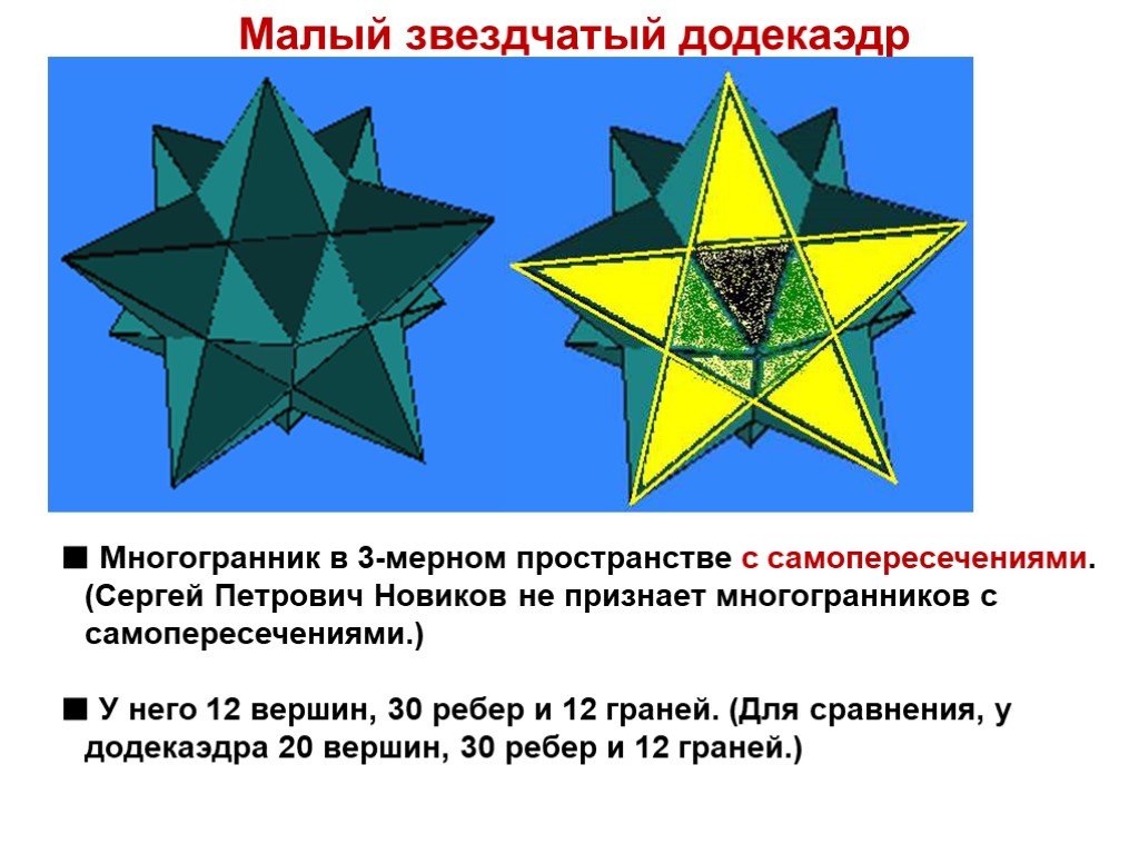 Презентация звездчатый додекаэдр