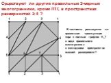 Существуют ли другие правильные 2-мерные многогранники, кроме ПТГ, в пространствах размерностей ≥ 4 ? В частности, реализуется ли правильная триангуляция тора с полным графом K_7 в виде правильного многогранника в евклидовом пространстве высшей размерности?