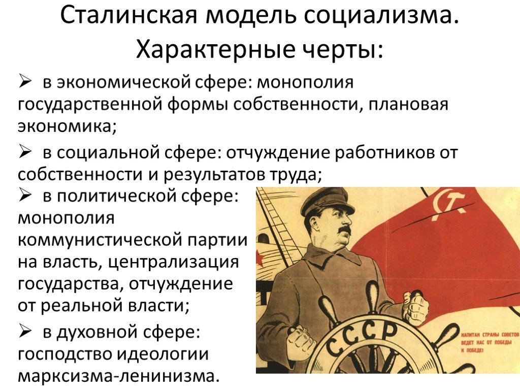 Назовите основные черты общества после войны. Сталинская модель социализма. Основные черты сталинского социализма. Экономическая политика Сталина. Характеристика сталинского социализма.